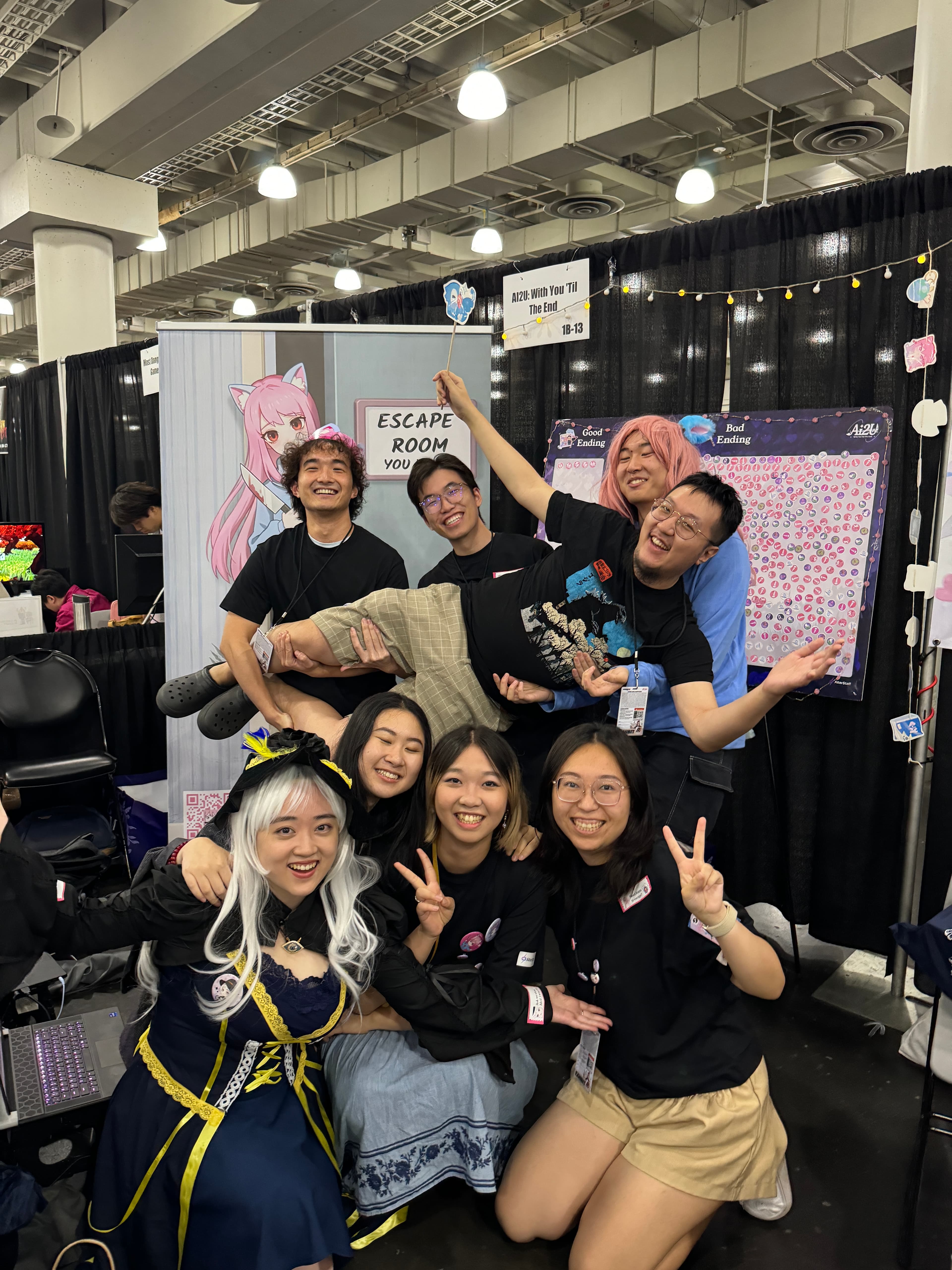 The AI2U booth within the PLAY.NYC showcase at Anime NYC